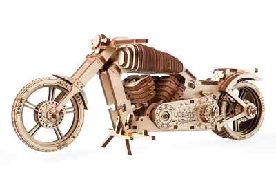 UGears Wooden Model Bike VM-02 - Wooden 3D Puzzle Model Kit for Adults and Teens