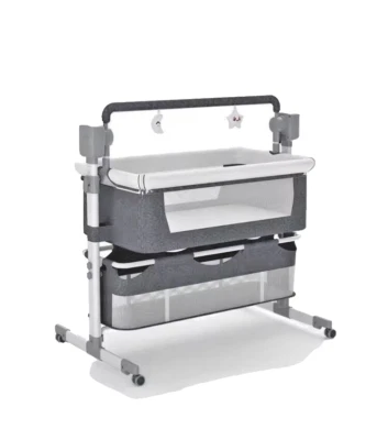 BABYNEST Culla Next To Me multifunzionale con materasso memory, zanzariera e Bluetooth