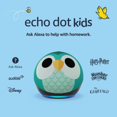 Echo Dot Kids (neueste Generation - Eulen Design)