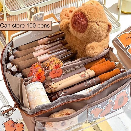 Capybara Pencil Pouch Case Cute With High Appearance Level Love Pencil Case - Picture 3 of 11