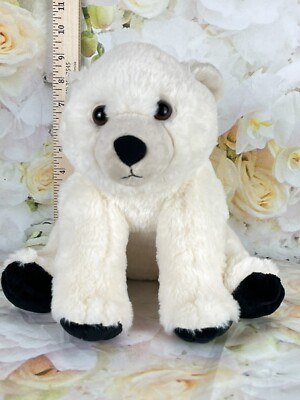 Polar Bear Wild Republic Plush White Cream Stuffed Animal Black Feet Extra Soft