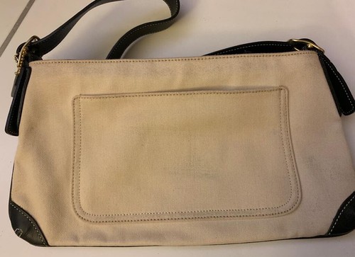 Bolso de mano GUC Coach de lona azul marino azul marino libro de bolsillo - Imagen 5 de 8