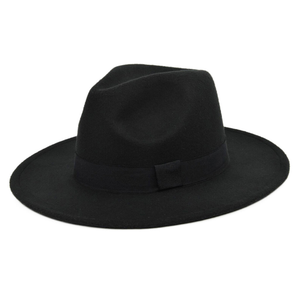 Mens Womens Fedora Hat Felt Fedora Trilby Hat Large Classic Panama Hat