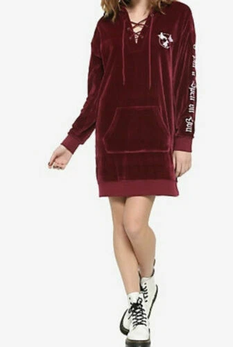 Velvet hoodie dress cheap