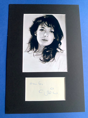 JULIETTE GRECO ( 2020) In-person  signed Briefkarte/Passepartout 20x30 Autogramm