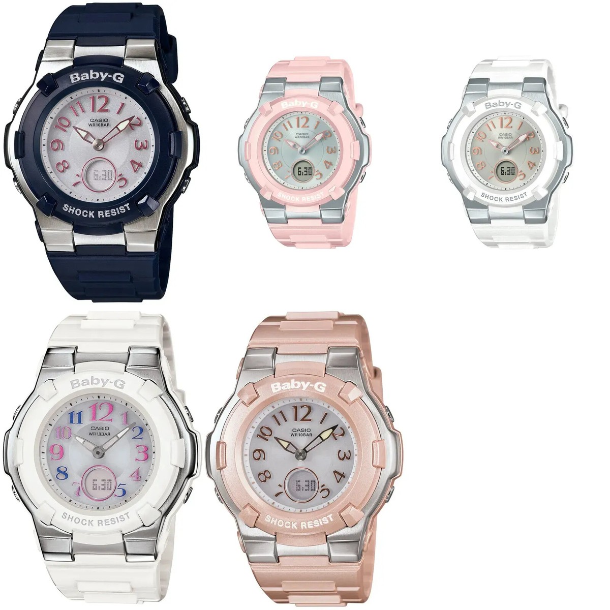 Casio Baby-G Radio Solar Watch BGA-1100 Series Women's Blue Pink