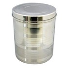 New Stainless Steel Container Jar 5 kg Capacity Storage Box Set of 2