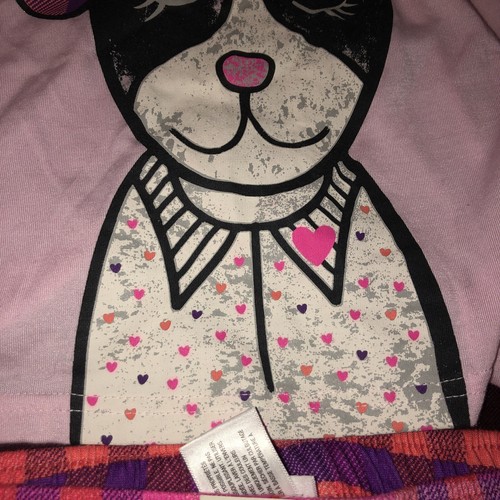 Girl’s Target Xhilaration XL 14/16 Easter Bunny, New Pink Plaid, 2 Piece Pajama - Picture 3 of 17