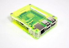 C4Labs Zebra Case for Raspberry Pi3B , 3, Pi 3, Pi2  Laser Lime w/ Power Cord