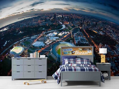 3D Stadium City Self-adhesive Removeable Wallpaper Wall Mural