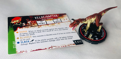 HorrorClix Veloiraptor #072 rot Figur Modell Vintage Horror Clix