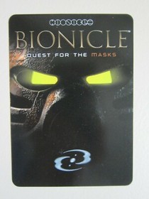 PENALTY GAME ACTION CARD BIONICLE QUEST FOR MASKS 1ST ED 158 LEGO NP NM