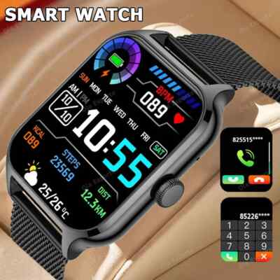 Smartwatch Men Women Heart Rate Bluetooth Call Blood Pressure Sport Fitness