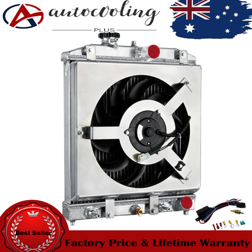 Aluminum Radiator Shroud 12 Fans Relay Kit Compatible with Honda Civic