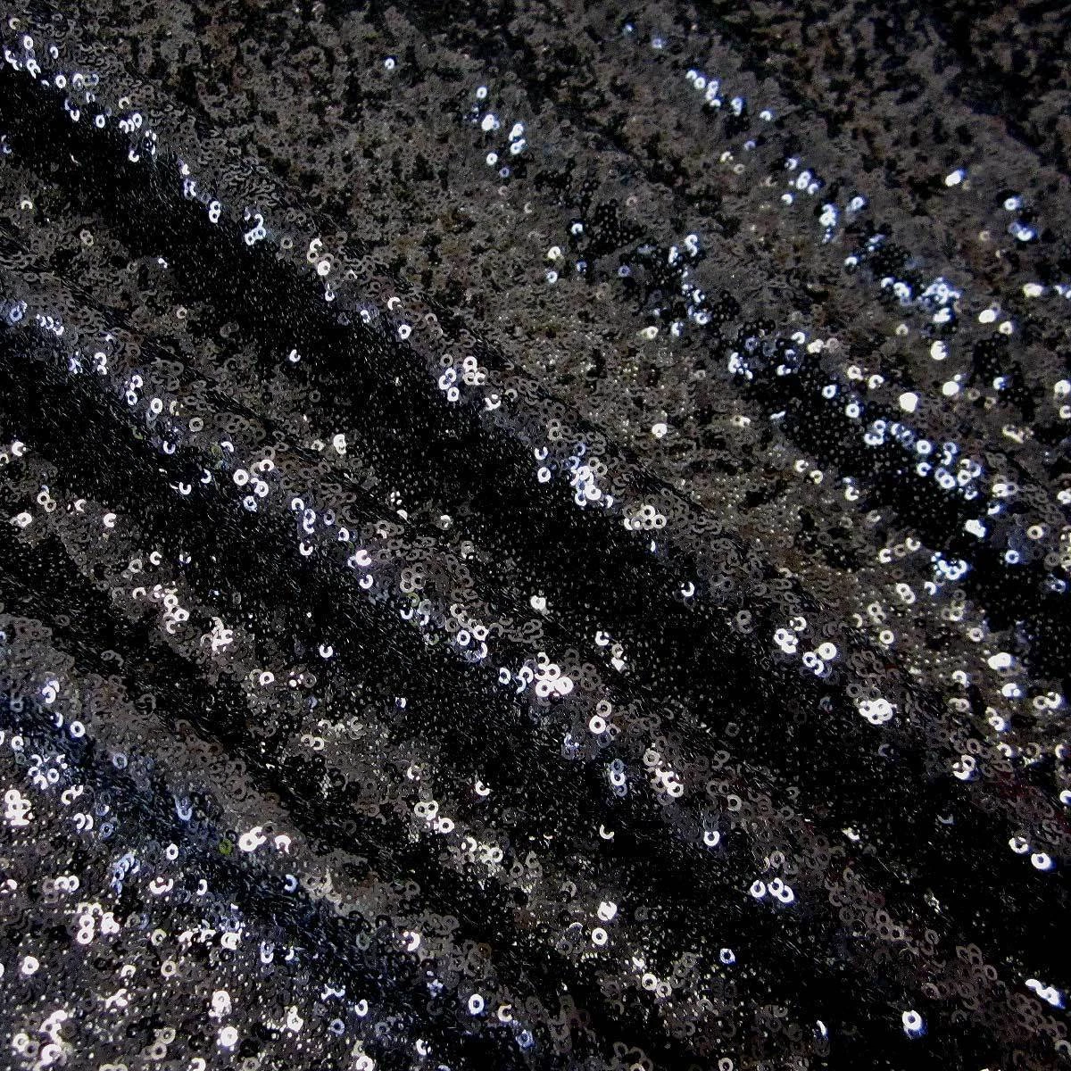 3mm Sequin Fabric Material 1 Way Stretch Sparking Sequins 130cm