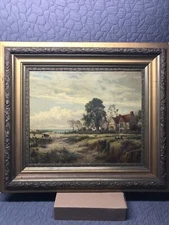 12HR FLASH SALE -1900's Louis PRANG "Fine Ale" Scenic Rare Print~Gold Frame~