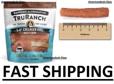 MEMBER'S MARK TruRanch Collagen 6" Bully Rolls, 24 ct Rawhide-alternative collagen rolls