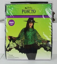 Adult Spider Web Poncho Costume NEW