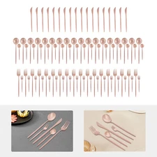 90Pcs Tableware Set for 18 Stainless Steel Flatware set Cutlery Utensil Kitchen