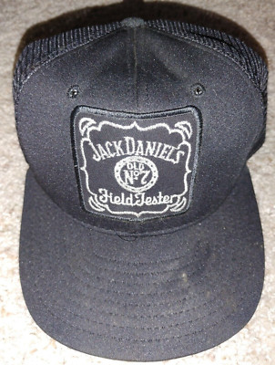 Vintage Jack Daniels Whiskey Field Tester Mesh Trucker Hat Cap Snapback USA