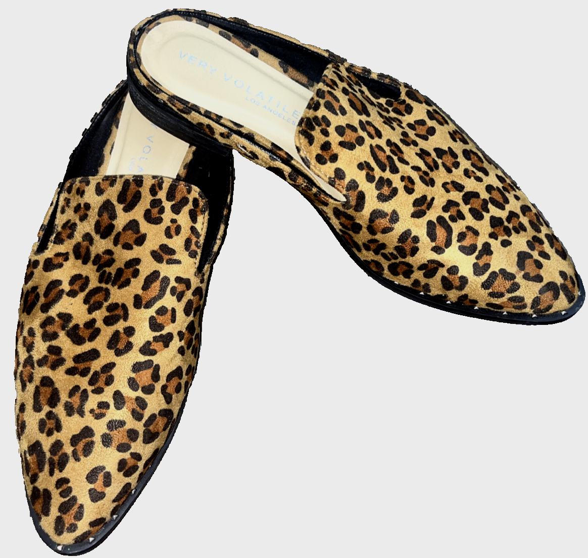 Women's Mules Leopard Print Very Volatile Animal Print Slip On Slides SZ