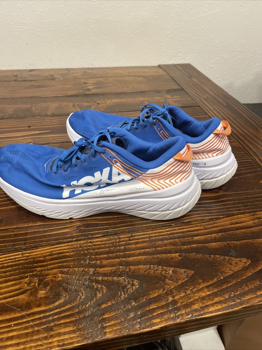 Hoka One One Carbon X ProFly Running Shoes White Dresden Blue