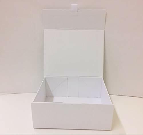 Luxus kleiner weißer Magnetverschluss, Bandlasche, Geschenkbox Größe 12 x 14 x 6,5 cm... - Bild 3 von 3