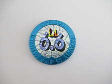 Vintage Official Krome Kap Metal Pog Slammer L.A. 6.6 Design Blue 1994