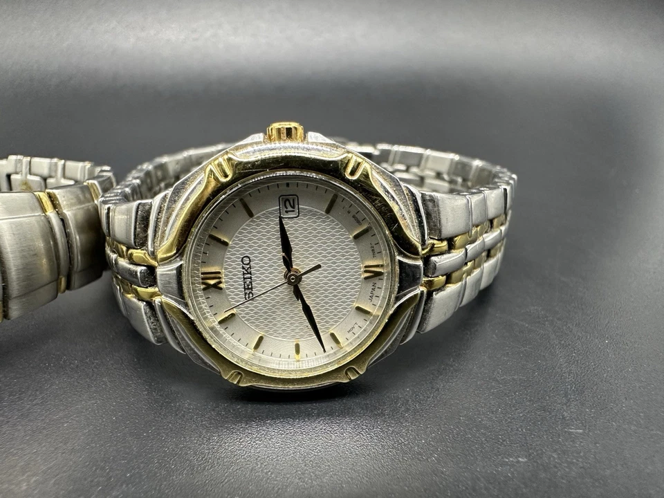 Lote de 3 relojes vintage de dos tonos Seiko y Citizen sin probar Foto 4 de 4