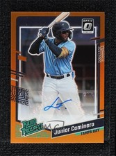 2023 Panini Donruss Orange Prizm 46/85 Junior Caminero #RPS-JC Auto 1k9t