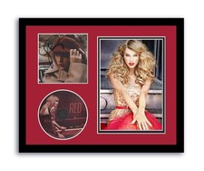 Taylor Swift Autograph Signed 11x14 Framed CD Photo Red (Taylor's Version) ACOA
