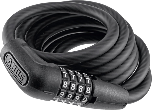 Roadstar Lucchetto A Cavo 8mm X 600mm – Combinazione A Numeri, Acciaio Nero – Per Bici