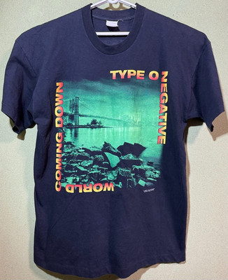 TYPE O NEGATIVE 90s 1999 WORLD COMING DOWN VINTAGE T-Shirt Fallout Car PA4023
