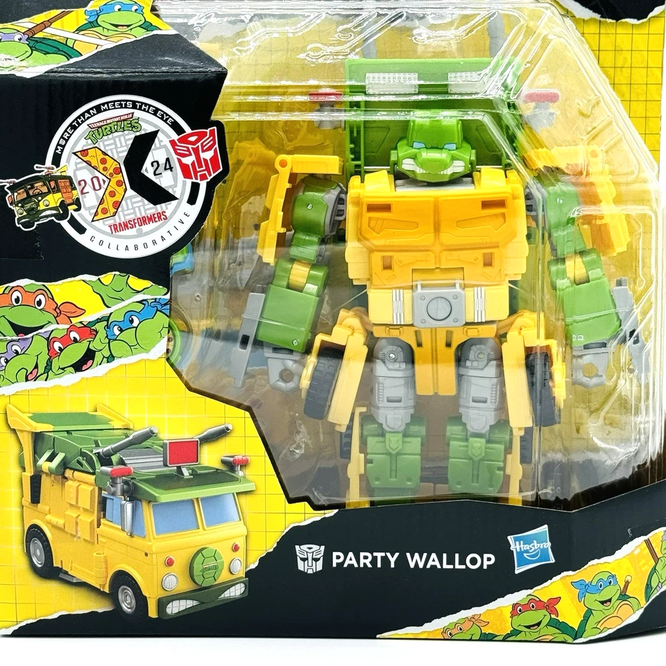 Hasbro TMNT Transformers X Teenage Mutant Ninja Turtles Party Wallop Van & Figure Foto 4 de 4