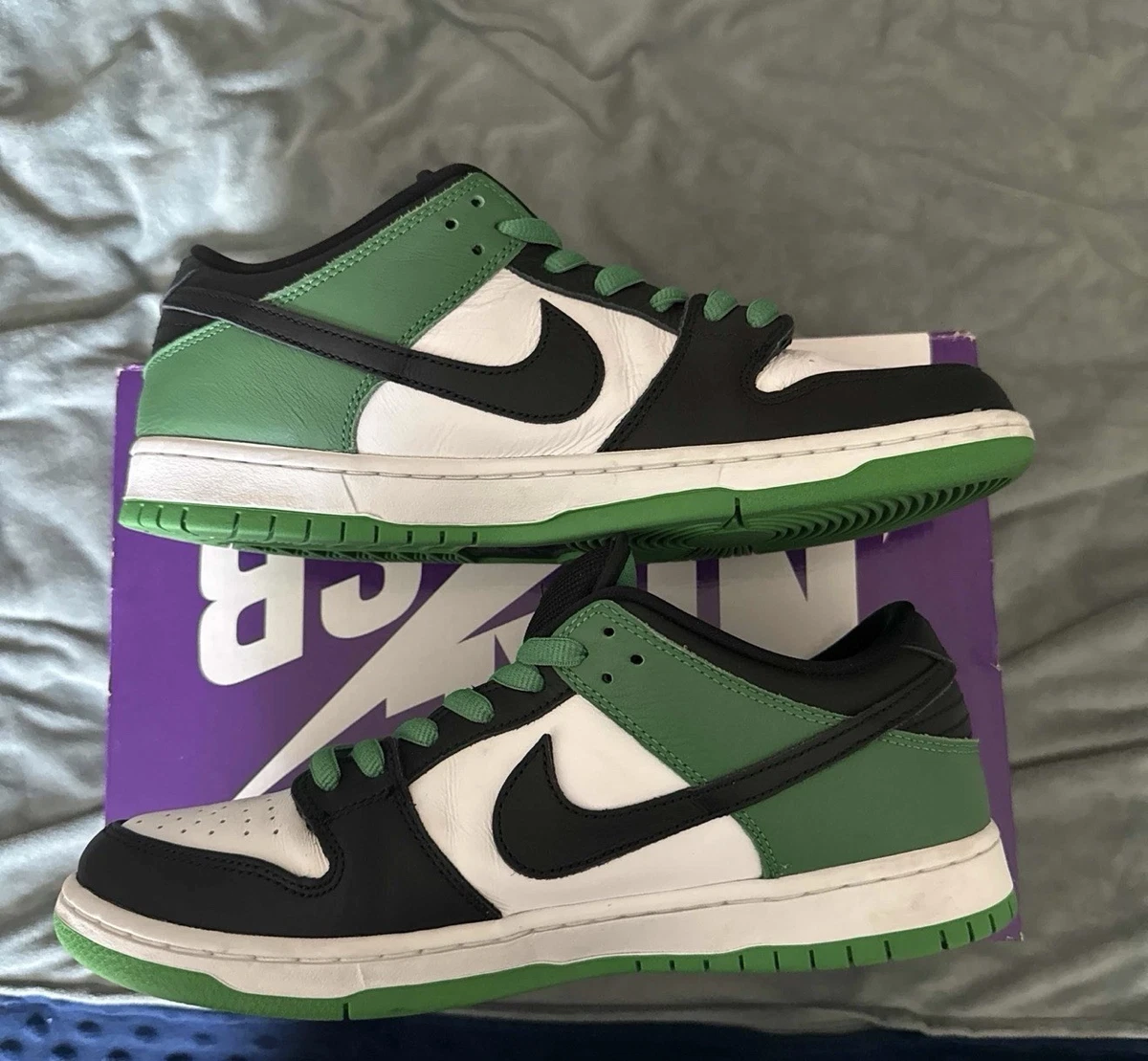 Preços baixos em Nike Dunk Pro SB Low White Classic Green | eBay