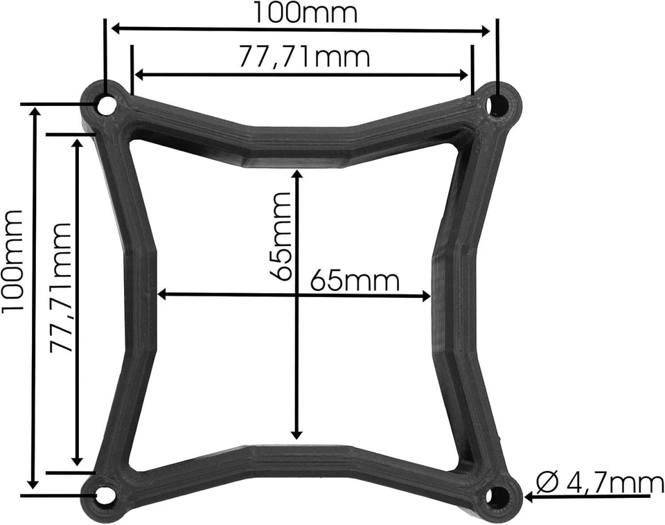 Universeller VESA Abstandshalter 100mm x100mm - 30mm Distanz - inkl. Schrauben - Bild 2 von 4