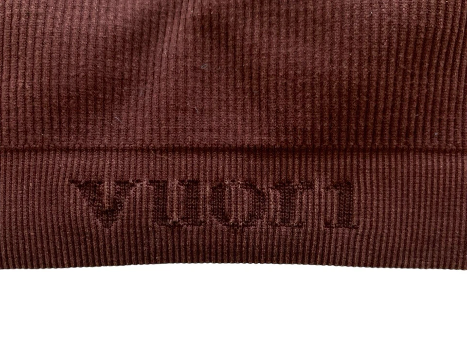 Vuori Helix Ribbed Sports Bra SMALL 12" Band Raisin Burgundy Gym Yoga Work Out - Image 2 of 4
