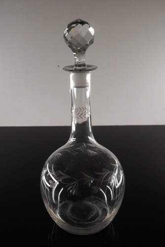 ART DECO GRAND CARAFE A VIN CRISTAL TAILLE ET GRAVE EN AIGUILLE MEISENTHAL - Bild 5 von 19