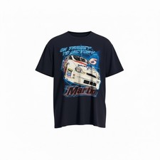 Chase Authentics Mark Martin Racing T Shirt Navy Blue Vintage NASCAR Size Large