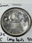 1965 Canada $1 Silver Coin Blunt 5 Large Beads