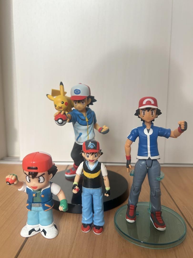 Lote de 4 figuras de Pokémon Satoshi Pikachu juego de acción artículos de per...