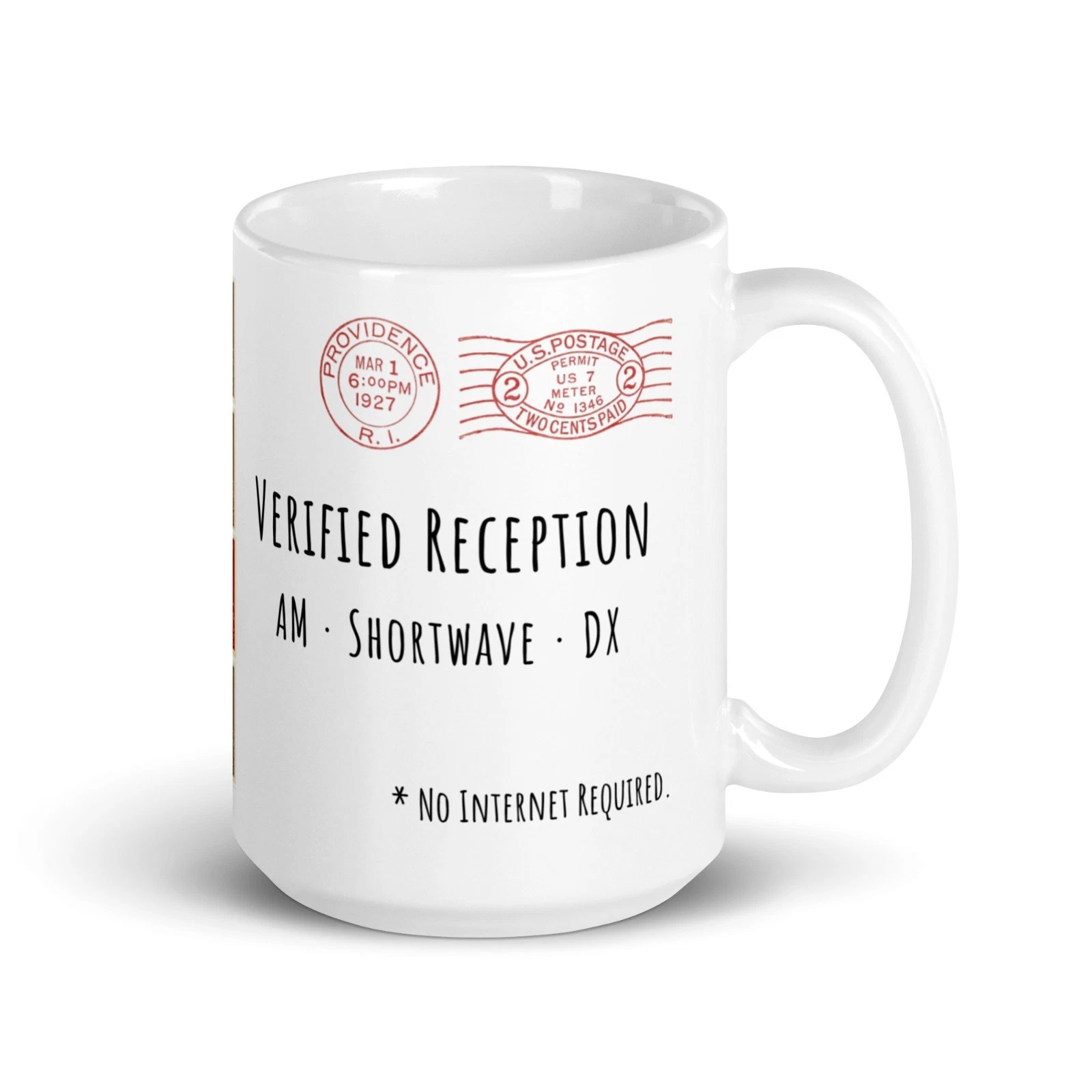 Verified Reception Radio Mug, AM Shortwave DX, No Internet Required