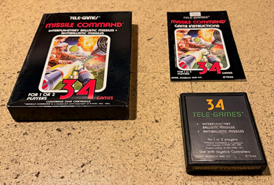 Atari 2600   Missile Command   Tele-Games Sears NTSC OVP Anleitung getestet 1981