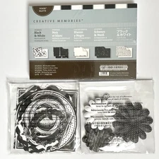 Creative Memories Power Palette Black and White Photo Mats Paper Flowers Frames