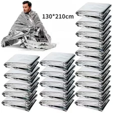5/3/2PC Emergency BLANKET Thermal Survival Safety Insulating Mylar Heat 82" X52"