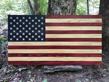 Rustic American Wood Flag, Customizable Flag, Distressed Flag, Patriotic, Flag f