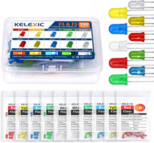 200Pcs 3Mm 5Mm LED Diode Kit, 5 Colors