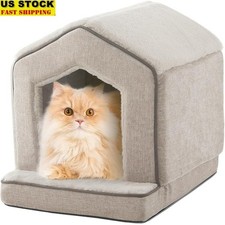Cozy Cat House Soft Plush Tent Durable Design Comfortable Sleeping Shelter New