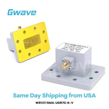 WR-137 to SMA Female Waveguide to Coax Adapters with UDR70 Flange, 5.38 - 8.17G