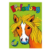 Lutz Mauder Kindergeburtstag Einladungskarte Pony | Kinder Geburtstagseinladung